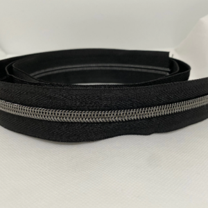 Reißverschluss Smoky, breit, schwarz