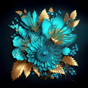 Panel Blue Gerbera