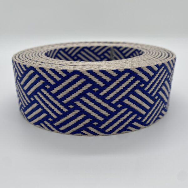 Gurtband Braided, 38mm, beige-royalblau – Bild 2