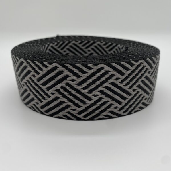Gurtband Braided, 38mm, schwarz-grau – Bild 2