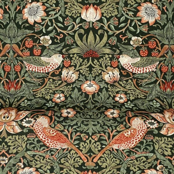 Strawberry Thief, grün, The Original Morris & Co
