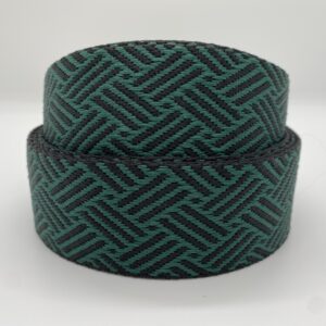 Gurtband Braided, 38mm, schwarz-flaschengrün