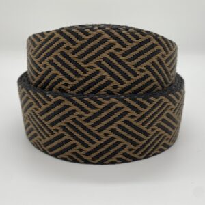 Gurtband Braided, 38mm, schwarz-schokobraun