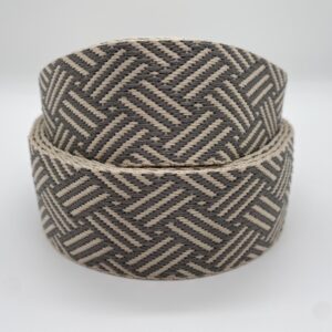 Gurtband Braided, 38mm, beige-grau