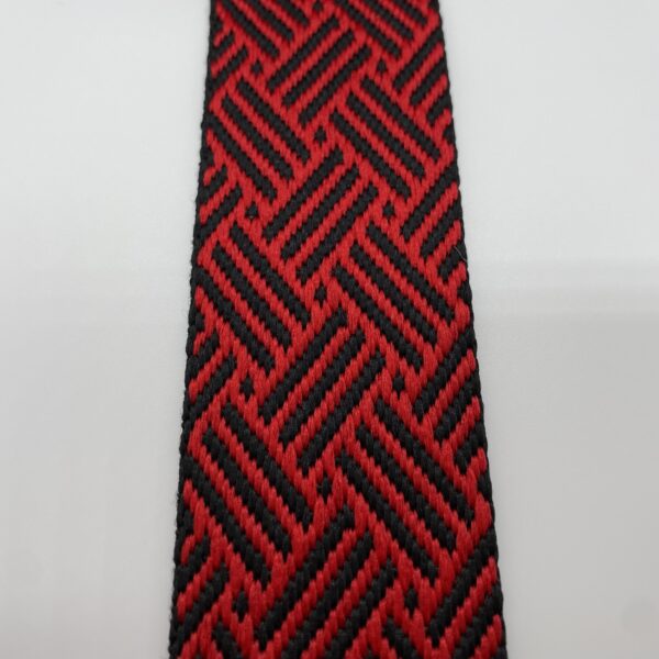 Gurtband Braided, 38mm, schwarz-rot – Bild 5