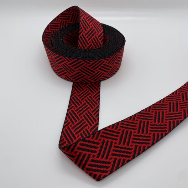 Gurtband Braided, 38mm, schwarz-rot – Bild 6