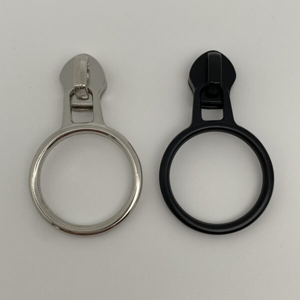 Zipper Ring, breit, mattschwarz – Bild 3