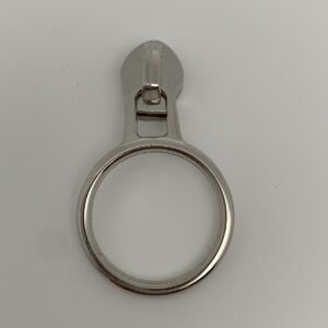 Zipper Ring, breit, silber