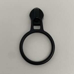 Zipper Ring, breit, mattschwarz