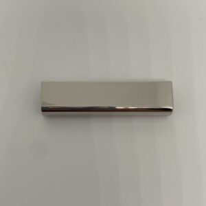 Gurtbandende gerade, 38 mm, silber