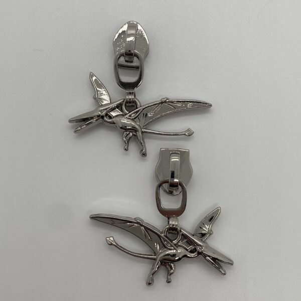 Zipper Dinosaurier Pterodactylus, breit, silber – Bild 2