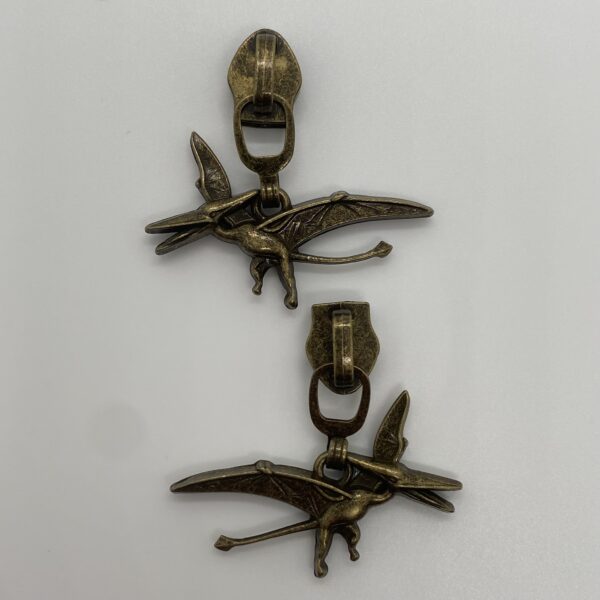 Zipper Dinosaurier Pterodactylus, breit, bronze – Bild 2