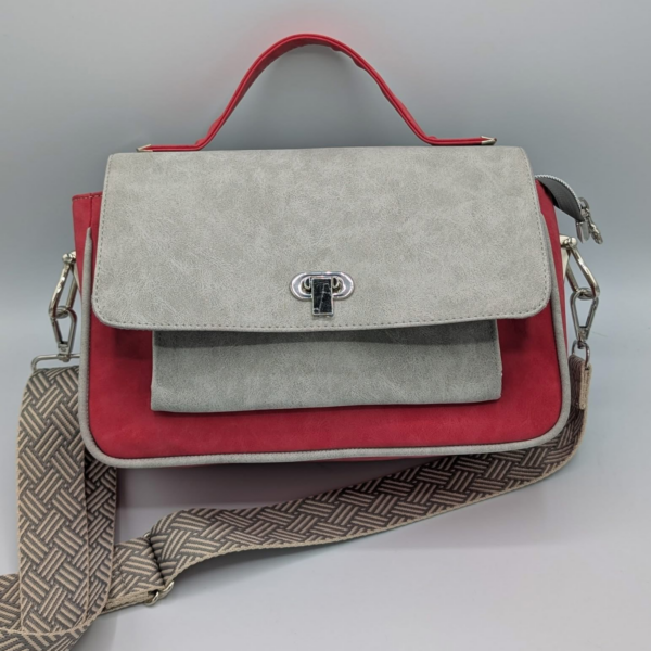 Annabelle, hellgrau - Nubuk Kunstleder in Vintage Optik – Bild 10