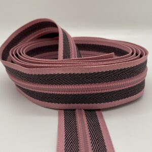Reißverschluss Herringbone, rosa