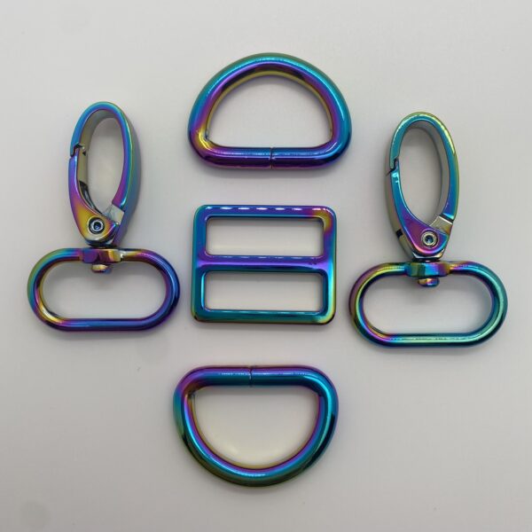 Gurtbandzubehör Set 25 mm regenbogen