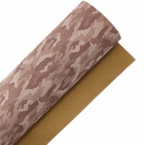Kunstleder Shimmering Camo altrosa