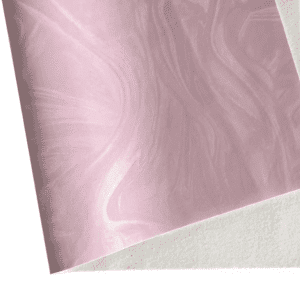 Kunstleder Flux rosa, marmoriert mit changierendem Effekt
