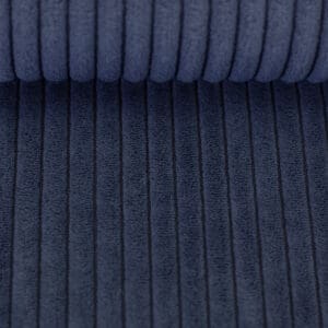Swafing Cord-Samt Wanja Dunkelblau mit markanter Breitcord-Struktur, changierender Veloursoberfläche und samtweicher Haptik