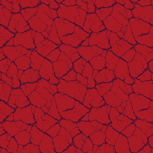 Earthcracks rot-marine Stoffdesign mit abstrakter Erd- und Rissstruktur in Rot und Marineblau für Taschen, Kleidung und kreative Nähprojekte