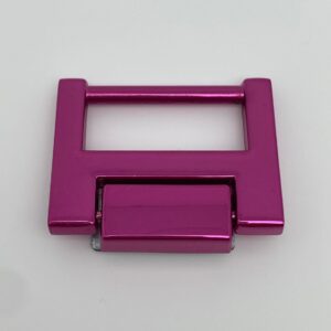 Flache Gurtaufhängung Intense Colors Pink aus Metall für 25 mm breite Gurtbänder und Tragegriffe.